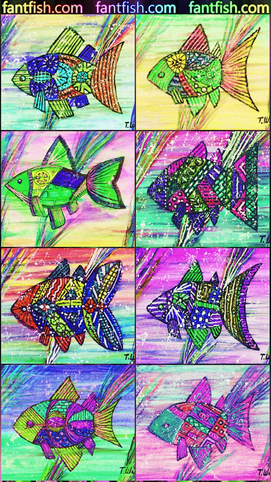 Fanciful fish art — Fish art by Tatiana Sharova